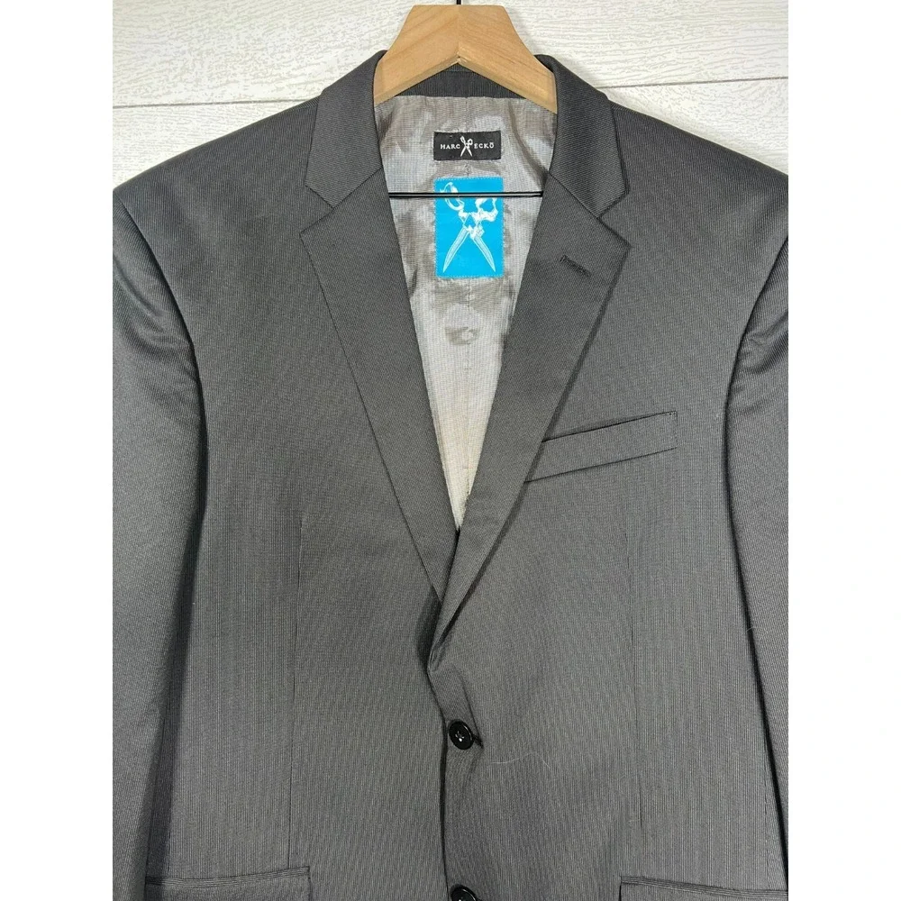 Marc Ecko 42L Black Suit Jacket Sport Coat Blazer Formal